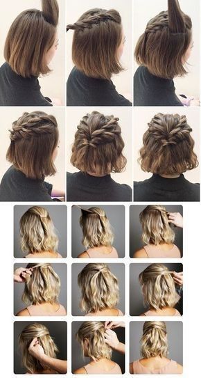 Short Hair Up, Mal Humor, Long Hair Models, Short Hair Bun, Penteado Cabelo Curto, Hoco Hair Ideas, Short Hair Updo, Cute Hairstyles For Short Hair, Short Hairstyle