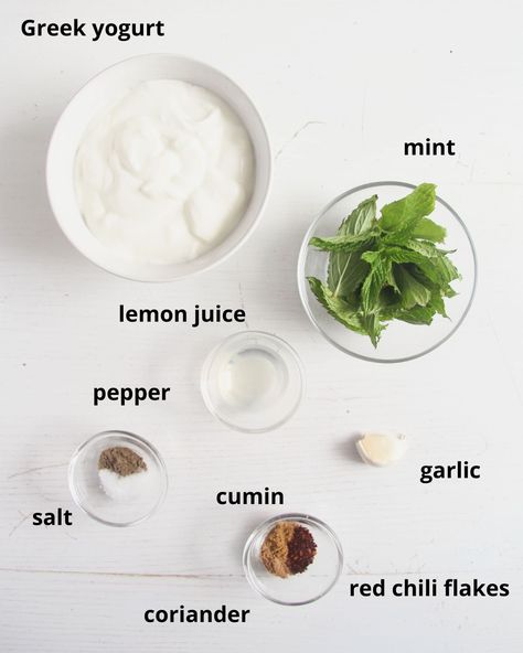 Mint Yogurt Sauce Indian, Indian Mint Sauce, Mint Sauce Recipe, Mint Yogurt Sauce, Onion Bhaji, Greek Yogurt Dips, Sauces Recipes, Sandwich Sauces, Vegetable Dips