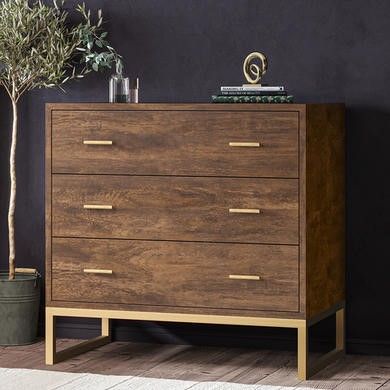 Chests Of Drawer - Furniture123 Rustic Industrial Coffee Table, Walnut Bedside Table, Chest Ideas, Wide Chest Of Drawers, Walnut Furniture, Gold Bedroom, Industrial Coffee Table, Set Of Drawers, Primary Bedroom