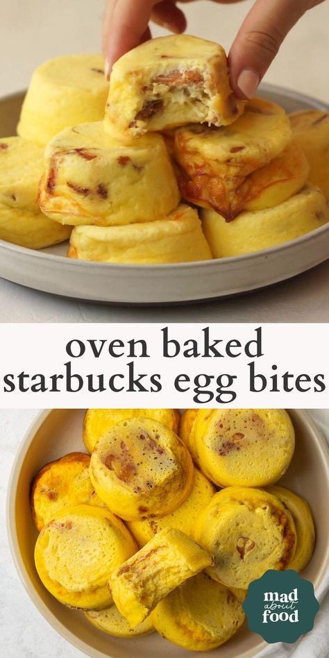 Baked Starbucks Egg Bites, Starbucks Egg Bites, Resepi Biskut, Egg Bites Recipe, Vegan Muffins, Resep Diet, Steam Bath, Egg Muffins, Egg Bites