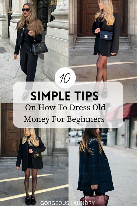 10 SIMPLE TIPS For Looking Like You Have Old Money - How To Dress Old Money Aesthetic, European Luxury fashion trends, quiet Luxury Lifestyle, fashion tips, fashion blogger, Parisian chic, streetwear, cute outfit ideas, classic fashion, modest fashion, classic beauty, aesthetic fashion Timeless Luxury Fashion, Modest Old Money Aesthetic Outfit, Chic Outfits For Petite Women, Old Money Outfit Must Haves, Beautiful Lounge Rooms, Dress Like You Have Money, Quiet Money Aesthetic, How To Dress Like You Have Money, High Value Woman Aesthetic Outfit