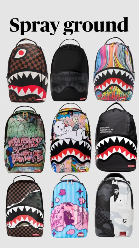 Studs With Dreads, Pretty Backpacks, Guys Fashion Swag, Cute Backpacks For School, Spray Ground, Dope Hats, Stylish School Bags, Baby Clothes Patterns Sewing, School Bag Essentials