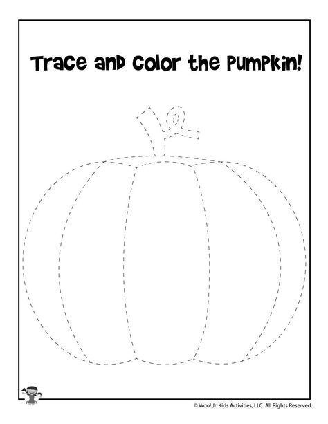 Pumpkin Qtip Painting Free, Halloween Worksheets Preschool, Pumpkin Patch Activities, Pumpkins Preschool, Pumpkins Kindergarten, Pumpkin Coloring, Trace And Color, Tracing Activities, Fall Preschool Activities