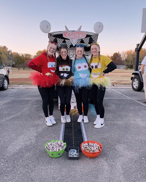 Disney Halloween Costumes Group Of 4, Trick Or Treat Car Trunk, Trunk Or Treat Ideas For Cars With Costume, Cars Characters Halloween Costume, Trunk Or Treat Ideas And Costumes, Trunk Or Treat Ideas For Kindergarten, Underwater Halloween Costumes, Disney Halloween Costumes For Groups, Car Themed Halloween Costume