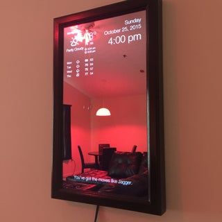 DIY Smart Mirror : 5 Steps - Instructables Smart Mirror Diy, Diy Gadgets, Diy Tech, Tech Diy, Smart Mirror, Raspberry Pi Projects, Pi Projects, Magic Mirror, Arduino Projects