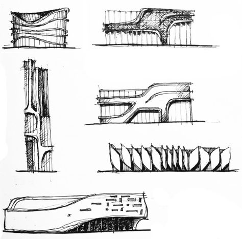 concept SKETCH متحف فني, Concept Plan, Art Galleries Architecture, Conceptual Sketches, مركز ثقافي, Concept Models Architecture, Facade Architecture Design, Architectural Sketches, Graphisches Design