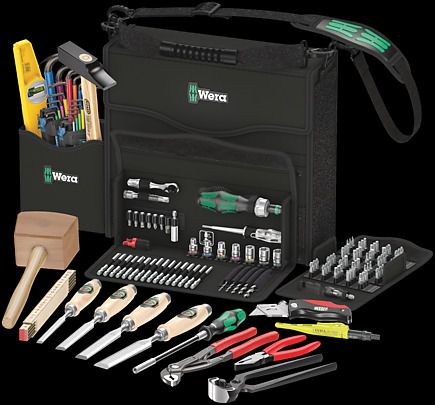 Wera 2go H 1 tool set for wood applications, 134 pieces Wera Tools, Tool Box Organization, Tool Kits, Modular Storage, Cordless Power Tools, Tool Case, Tool Chest, Socket Wrenches, Cordless Drill