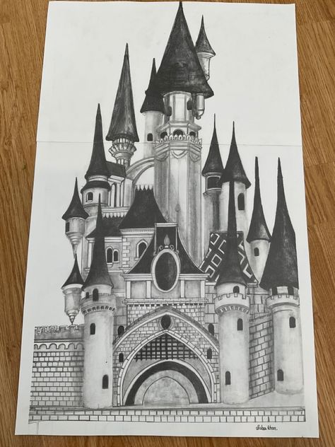 Animation Pencil Drawing, Pencil Art Drawings Architecture, Castle Sketch Pencil, Detailed Drawings Architecture, Castle Sketch Simple, Disney Animation Art Sketches, Art Sketches Doodles Creative, Detailed Drawings Pencil, Castle Drawing Sketches