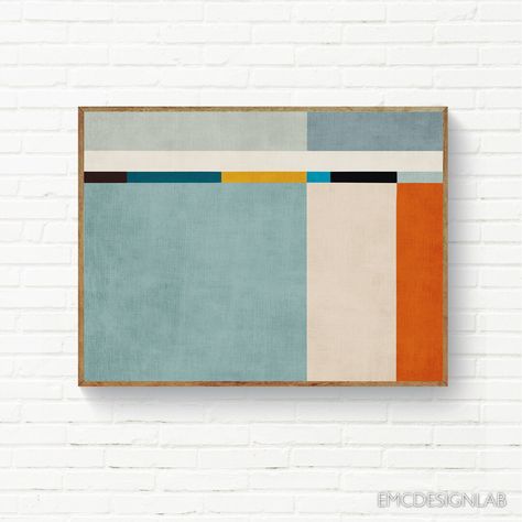 This Giclée Prints item by EmcDesignLab has 9 favorites from Etsy shoppers. Ships from United States. Listed on Apr 3, 2024 Modern Minimalist Painting, Minimalistic Artwork, Teal And Mustard, Orange And Light Blue, Orange Color Combinations, Geometric Abstract Art, Simple Artwork, Blue Artwork, Geometric Prints