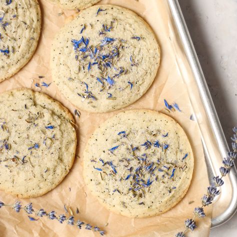 Earl Grey Lavender Cookies, Lavender Flavor, Earl Grey Lavender, Soft And Chewy Sugar Cookies, Lavender Earl Grey, Earl Grey Cookies, Lavender Simple Syrup, Lavender Cookies, Lavender Syrup