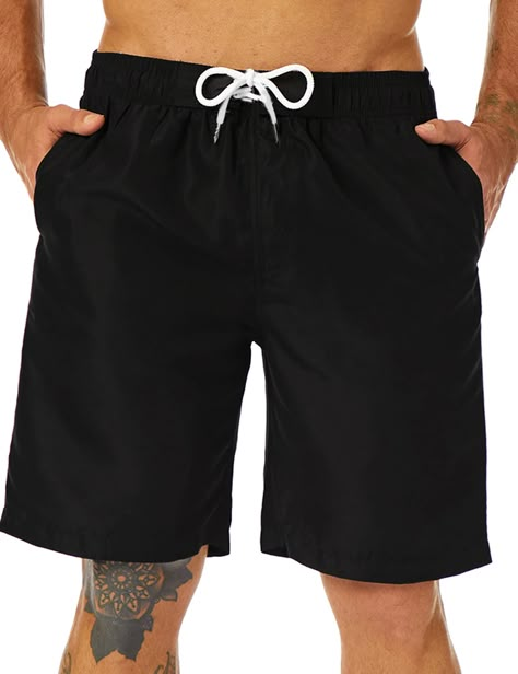 PRICES MAY VARY. 【Classic Style】- Kailua Surf mens boardshorts features 2 side pockets and 1 back pocket with velcro closure. It also has an extra soft tripled layer mesh lining which means minimum irritation for the skin. Our mens bathing suits featuring an elasticized waistband with fully functional drawstring 【9 Inches Inseam】- For those big and tall guys or those who plan to hop on a surfboard when you get to the beach, our 9 inches inseam length swim shorts men is ideal. These long swim bat Male Swimwear Aesthetic, Male Swim Shorts, Men Bathing Suits, Male Swimsuit, Bathing Suits For Men, Men Swimming Trunks, Mens Swimsuit, Swimsuit Pants, Male Wardrobe