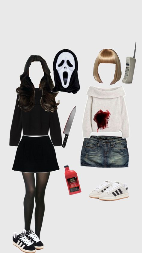 Scream and Casey Becker 🎃👻 Casey Becker, Scream Halloween Costume, Scream Outfits, Scream Costume, Halloween Duos, Horror Halloween Costumes, Classy Halloween Costumes, Matching Halloween Costumes, Scream Halloween