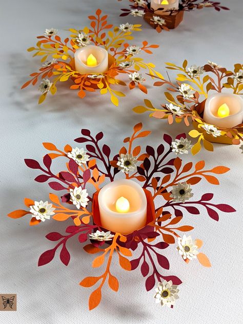 Fall Paper Crafts, Deco Table Noel, Idee Cricut, Autumn Paper, Paper Crafts Card, Paper Floral, Paper Flowers Diy, Paper Crafts For Kids, Paper Projects