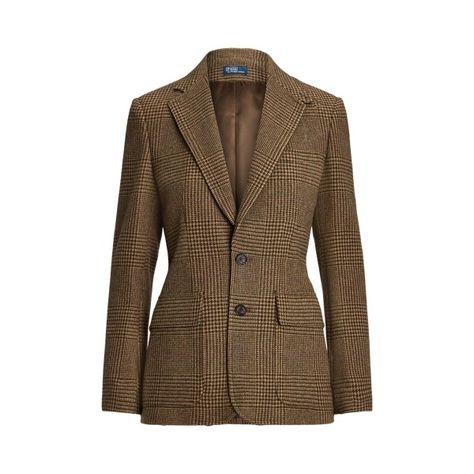 Glen Plaid Tweed Blazer for Women | Ralph Lauren® UK Ralph Lauren Blazer Outfit, Wool Blazer Outfit, Plaid Blazer Outfit Women, Tweed Blazer Outfit Women, Ralph Lauren Tweed Blazer, Ralph Lauren Fits, Money British, Narnia Closet, Thrift Inspiration