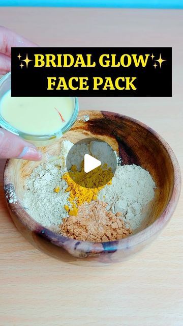 Rupali Chouhan on Instagram: "Homemade Bridal Glow Face Pack That Gives Your Facial Like Glow & All the ingredients used in this face pack results in brightening your skin. INGREDIENTS:- Besan 1tbsp Chandan Powder 1tbsp Orange Peel Powder 1tbsp Multani Mitti 1tbsp Wild turmeric 1tbsp Kesar(saffron) 1 pinch Milk for making paste PREPARATION & USAGE:- •Take a bowl add milk and saffron threads leave it for 5 min. •Take a bowl and add besan,orange peel,turmeric,Multani mitti,chandan then add kesar milk and mix well. •Apply this face pack for 20-25mins and wash with plain water. •You can store this for a week in refrigerator. •Please do a patch test before applying. Follow @rupalichouhan_19 for more ♥️ #reels #reelsinstagram #bride #bridalglow #bridal #glow #glowingskin #glowup #skincare # Diy Face Wash Powder, Haldi Besan Face Pack, Mulethi Powder Face Pack, Home Made Face Pack Glowing Skin, Face Pack For Brightening Skin, Home Made Face Mask For Glowing Skin, Multani Mitti Face Pack For Glowing Skin, Besan Face Mask Glowing Skin, Instant Glow Face Pack Homemade