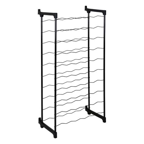 The ‘Barbera’ Wine rack from Metaltex is a safe and practical way to store up to 50 bottles of wine, ideal for a wine cellar, garage, or barn. The rack is made from steel wire, with 4 plastic connecting pieces, and can be assembled in around 10 minutes. This wine rack is not a freestanding unit. Before loading your wine rack, please ensure it has been securely fastened to a flat wall, whilst the feet are rested against the floor. All fittings and fixtures are included. An additional Barbera wine Barbera Wine, Wire Wine Rack, Hanging Wine Glass Rack, Kitchen Utensils And Equipment, Table Top Wine Rack, Wine Stand, Metal Wine Rack, Wall Mounted Wine Rack, Wine Bottle Rack