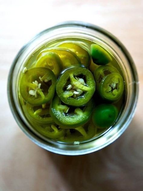 Easy Quick Pickled Jalapeños - Alexandra's Kitchen Hot Pickles, Pickled Jalapenos, Thai Chicken Curry, Pickled Jalapeño, Blueberry Breakfast Cake, Jalapeno Recipes, Pickling Jalapenos, Homemade Pickles, Pickling Recipes