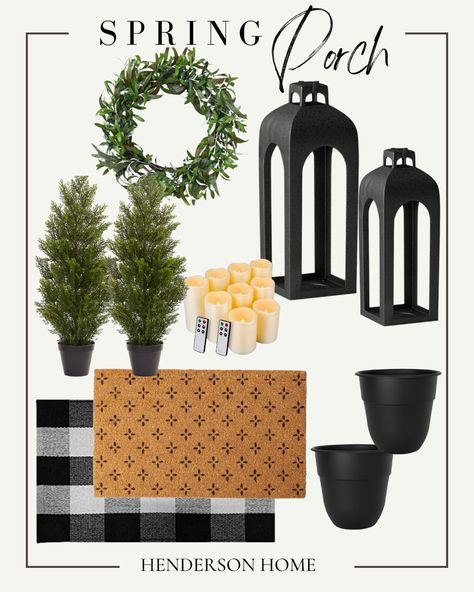 Lanterns For Front Door, Lanterns For Front Porch, Black Lanterns On Porch, Front Porch Decor With Laterns, Porch Lanterns Decor Front Doors, Outside Lanterns Decor Patio, Outdoor Porch Lanterns Decorating Ideas, Lantern On Front Porch, Front Porch Lantern Ideas