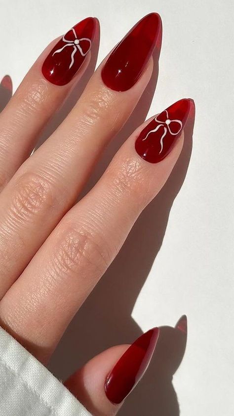 Red Nail Varnish, Kutek Disney, Dark Red Nails, February Nails, Pink Ombre Nails, Cherry Nails, Nagel Tips, Classic Nails, Red Nail Designs