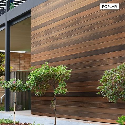 Modern Exterior Wood Cladding (15 SF) Cedar Siding Exterior, Cedar Siding Colors, Exterior Wood Cladding, Exterior Wood Trim, Exterior Siding Colors, Oak Mantel, Exterior Houses, Siding Colors, Wood Cladding