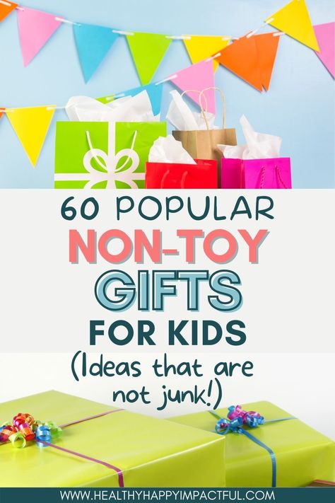 The best non-toy Christmas gifts for kids, boys, girls, babies, toddlers and teenagers! There's something for everyone in this post centered around items and experiences that are useful, practical, fun, and creative. #clutterfreeChristmas #meaningfulgifts #giftsforkidsthataren'ttoys Big Christmas Gifts For Kids, Non Toy Christmas Gifts For Kids, Gifts To Make For Kids, Non Toy Gifts For Kids, Toddler Birthday Gifts, Non Toy Gifts, Sensory Crafts, Toddler Christmas Gifts, Toddler Boy Gifts