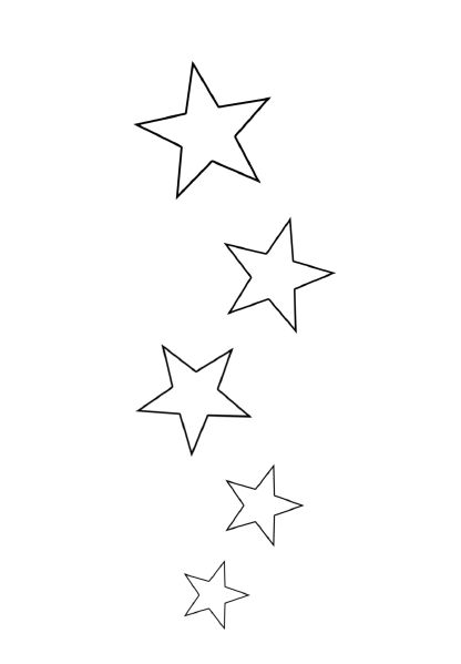 Star Memorial Tattoo, Star Tattoo Outline, Stars Tattoo Stencil, Stars Tattoo For Men, 5 Point Star Tattoo, Star Tattoo Stencil, Tattoo Ideas Female Stencil, Easy Tattoo Stencils, 5 Star Tattoo