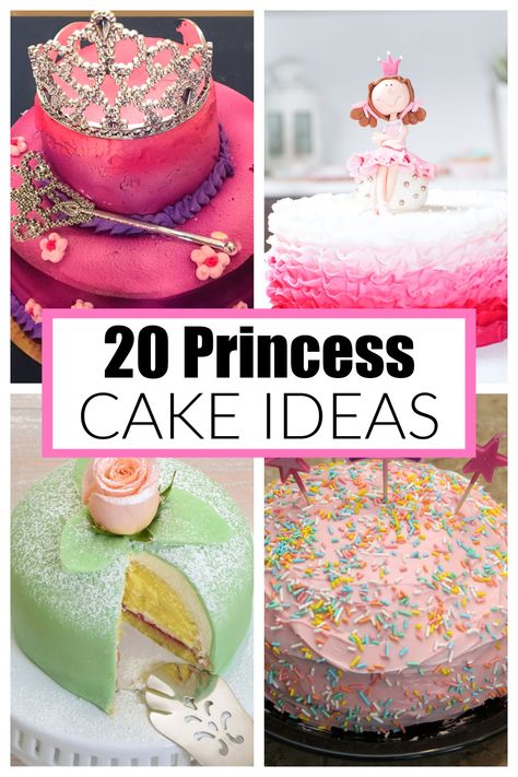 Princess 2nd Birthday Cake, Disney Princesses Cake Ideas, How To Make A Princess Cake, Easy Princess Cake Ideas, Diy Princess Cake Easy, Disney Cake Ideas Easy, Easy Princess Birthday Cake, Homemade Princess Cake, Princess Birthday Cake Ideas Simple