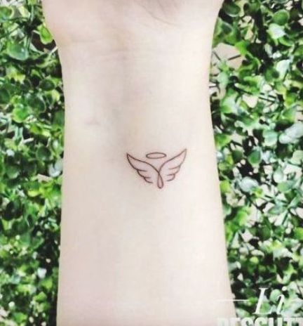 Top 30 Best angel wings tattoo ideas for Men & Women in 2023 Angel Wings Tattoo Ideas, Angel Wing Wrist Tattoo, Wings Tattoo Ideas, Wing Tattoos On Wrist, Small Angel Tattoo, Small Angel Wing Tattoo, Angel Tattoo For Women, Wing Tattoos On Back, Wing Tattoo Designs