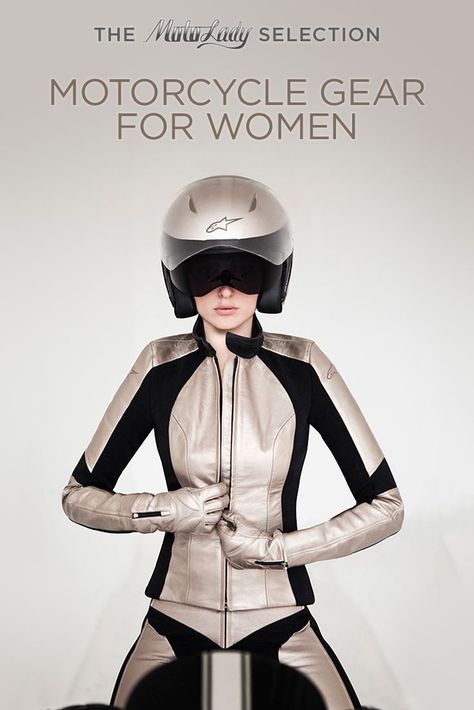 The coolest, sexiest motorcycle gear, for ladies who like to ride. Womens Motorcycle Gear, Moto Scooter, Bike Exif, Motorcycle Suit, Biker Gear, Biker Chic, Lady Riders, Cool Motorcycles, Biker Chick