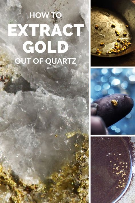 Quartz Rock Crafts, Raw Gold Rocks, How To Clean Rocks, Rock Cleaning, How To Display Rocks, How To Clean Quartz, Rock Identification Pictures, Types Of Quartz, Rock Collection Display