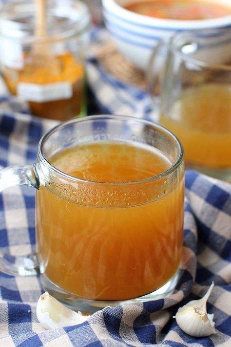 take a sip - hot turmeric broth Ginger Turmeric Chicken Broth, Tumeric Ginger Bone Broth, Broth Recipes For Fasting, Turmeric Bone Broth Recipe, Vegan Sipping Broth, Sipping Bone Broth Recipes, Sipping Broth Recipes, Broth For Sickness, Drinking Broth