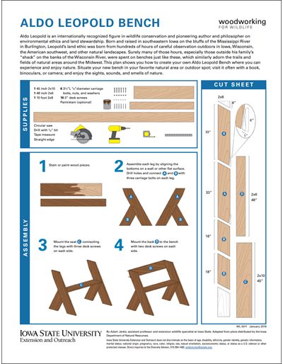 Woodworking for Wildlife - Aldo Leopold Bench Aldo Leopold Bench, Leopold Bench Plans, Benches For Outside, Leopold Bench, Aldo Leopold, Wood Bench Plans, Rustic Wood Projects, Outdoor Woodworking Projects, Diy Bench Outdoor