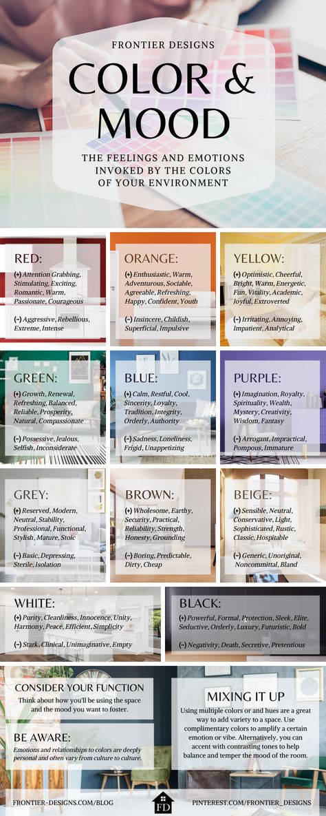 Colour Psychology, Interior Design Principles, Interior Design Guide, Elements And Principles, Color Psychology, Calming Colors, Design Guide, Complementary Colors, Color Therapy