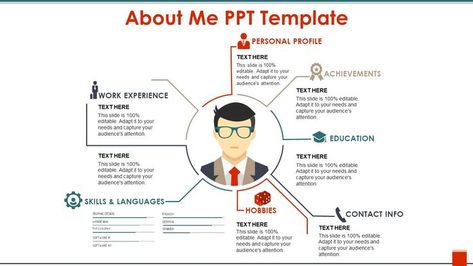 Create your quick and impressive self-description covering the professional experience, relevant skills, and accomplishments with this customizable #aboutme #PPTDesign. 👉🏻 #SlideTeam #PowerPoint #Presentations #Templates #selfintroduction About Me Sample, Free Powerpoint Templates Download, Me Template, Mẫu Power Point, About Me Template, Free Powerpoint Presentations, Free Ppt Template, Powerpoint Presentation Slides, Template Background