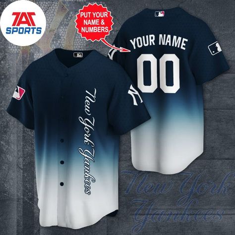 Personalized New York Yankees Gradient Baseball Jersey, New York Yankees Custom Jersey Check more at https://baseballgiftlove.com/product/personalized-new-york-yankees-gradient-baseball-jersey/ Youth Game, Yankees Fan, Baseball Uniforms, Custom Baseball Jersey, Personalized Jersey, Baseball Jersey Shirt, Yankees Baseball, Baseball Outfit, Sporty Outfits