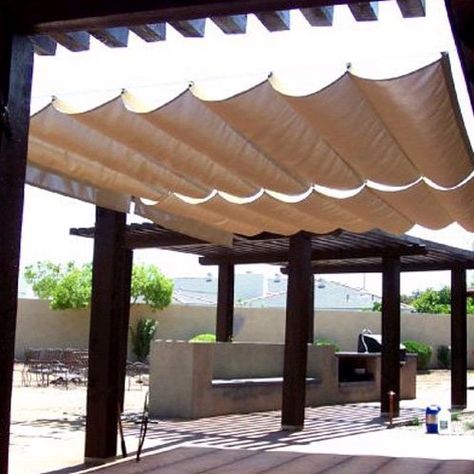 Freeport Park Solon 9.5ft x 10ft. Rectangle Shade Panel | Wayfair Classic Pergola, Tradition Drawing, Natural Extensions, Canvas Awnings, Retractable Shade, Shade Design, Pergola Swing, Modern Pergola, Pergola Design