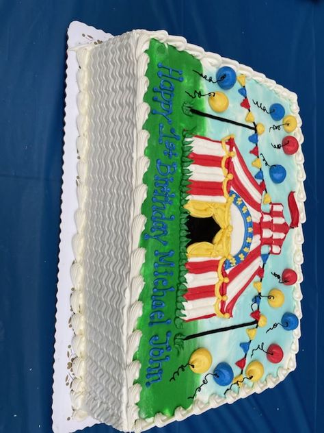 Carnival Theme Sheet Cake, Carnival Sheet Cake, Carnival Cake Ideas Simple, Carnival Birthday Cake Ideas, Carnival Cake Ideas, Carnival Theme Cake, Carnival Birthday Cake, Carnival Themed Cakes, Carnival Birthday Cakes