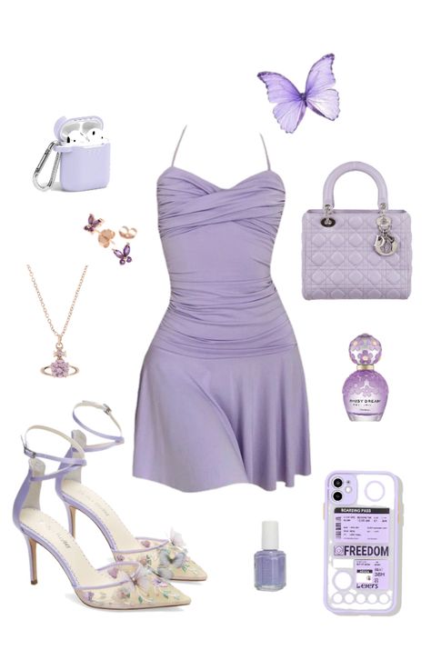 Purple Outfits Aesthetic, Gyaru Fashion Summer, Light Blue Outfits, Outfit Inspo Women, Purple Outfits, Winter Design, Looks Black, Online Fashion Store, Summer Dress Outfits