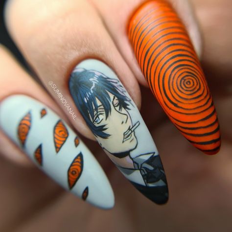 Chainsaw Man Nails, Man Nails, Anime Nail, Anime Nails, Manicure Ideas, Nails Inspo, Chainsaw Man, Nails Ideas, Chainsaw