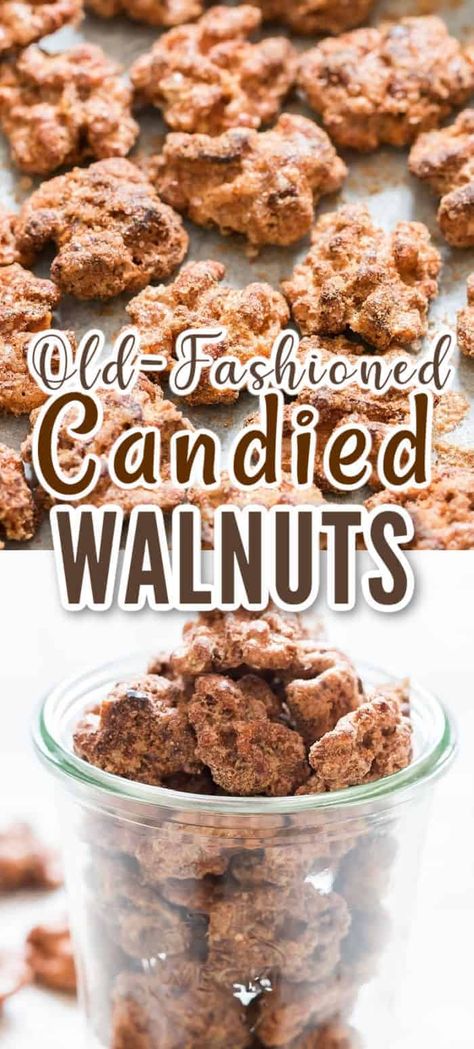 old fashioned candied walnuts Glazed Walnuts Recipe Maple Syrup, Easy Candied Walnuts Recipe, How To Make Candied Walnuts Recipe, Walnut And Pecan Recipes, Walnut Clusters Recipe, Easy Candied Walnut Recipe, Spiced Walnuts Recipe Brown Sugar, Candied Walnuts Easy Air Fryer, Candid Walnuts Recipes