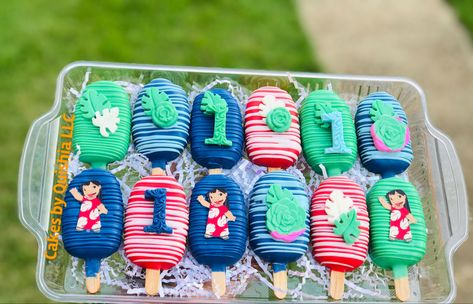 Lilo And Stitch Birthday Treats, Lilo And Stitch Cakesicles, Lilo And Stitch Cakepops, Stitch And Angel Cake Pops, Lilo Stitch Birthday Party Ideas, Stitch Cakesicles, Lilo And Stitch Desserts, Stitch Cakepops, Lilo And Stitch Treats