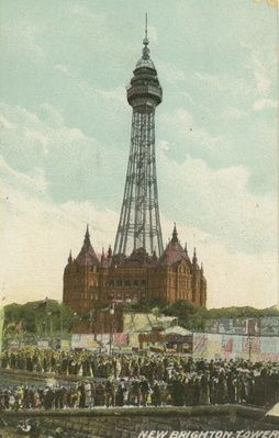 On the Wirral the short lived New Brighton Tower was styled on the world-famous Eiffel Tower in Paris and opened in 1898. The Tower was the highest building in the country at 568 feet and 621 feet above sea level British Coastline, Boy's Day, Liverpool Photos, Mud Flood, Liverpool Life, West Kirby, Liverpool Town, British Holidays, Blackpool England