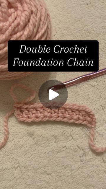 Foundation Half Double Crochet Video, Foundation Chain Double Crochet, Double Crochet Chain, Double Chain Crochet Tutorial, Foundation Double Crochet Tutorials, How To Do A Double Crochet Stitch, Single Crochet Foundation Chain, Crochet Foundation Stitch, Double Crochet Foundation Chain