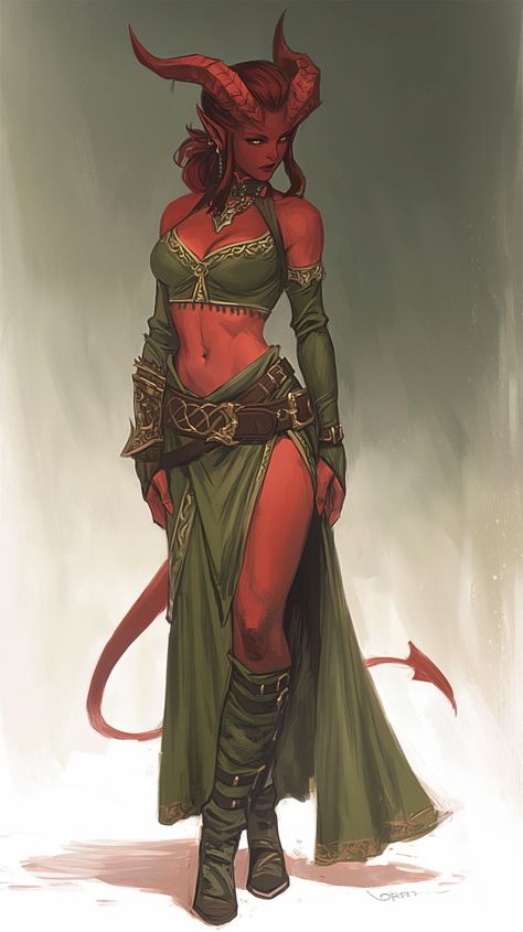 Portraits Art Tiefling Female, Personaje Fantasy, Heroic Fantasy, Dungeons And Dragons Characters, Dnd Art, Arte Fantasy, Arte Horror, Fantasy Inspiration, Female Character Design