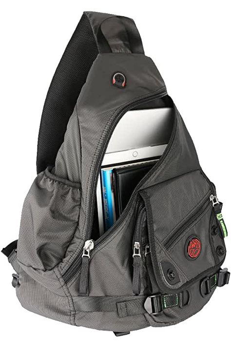 Amazon.com : single strap backpack Single Strap Backpack, Sling Bag Men, Travel Rucksack, Anti Theft Backpack, Beach Gear, Cool Backpacks, Best Bags, Chest Bag, Laptop Backpack