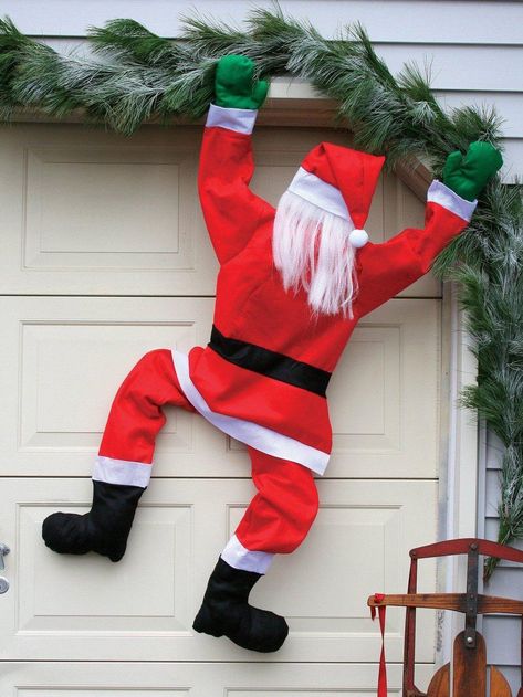 Outdoor Christmas Diy, Santa Claus Decorations, Santa Decorations, Christmas Door Decorations, Christmas Door, Outdoor Christmas Decorations, Christmas Deco, Christmas Joy, Christmas Projects