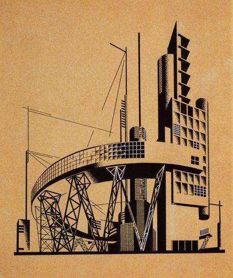 Russian Constructivism, College Architecture, Architecture Blueprints, Blue Sky Clouds, Russian Architecture, Architecture Sketchbook, Architecture Concept Drawings, Architecture Tattoo, Perspective Art