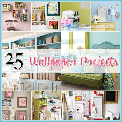 The Cottage Market: 25+ Wonderful Wallpaper Projects http://www.thecottagemarket.com/2013/03/25-wonderful-wallpaper-projects.html How To Use Wallpaper Ideas, Crafts Using Wallpaper, Wallpaper Uses Ideas, Diy Wallpaper Decor, Wallpaper Scraps Projects, Wallpaper Crafts Ideas, Wallpaper Crafts Ideas Projects, Leftover Wallpaper Ideas, Wallpaper Scraps