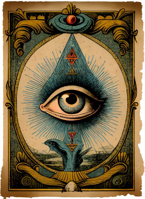 Symbols Of Enlightenment, Alchemy Illustration Art, Illusion Magic Art, Vintage Occult Art, Hermeticism Art, Astrology Illustration Design, Occult Graphic Design, Tarot Graphic Design, Occultism Aesthetic