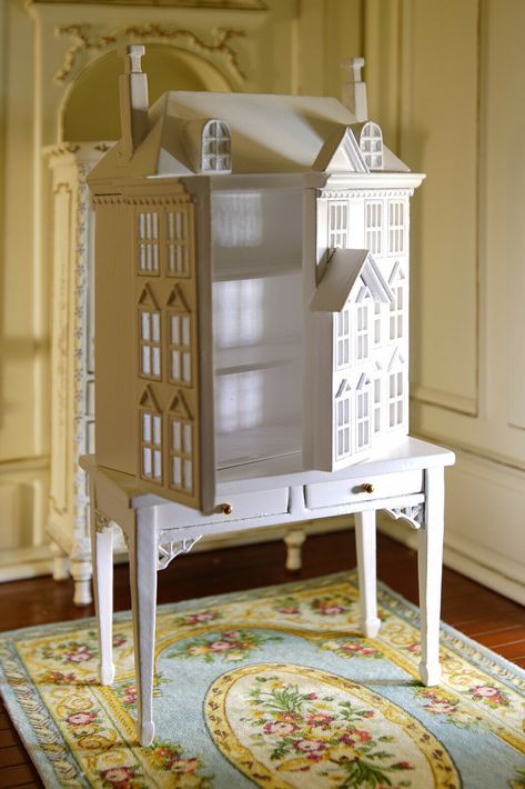 Miniature White Wood High Quality Bird Cage 1/12 Dollhouse Well Handmade | eBay Cabin Dollhouse, Distressing Furniture, Dollhouse Cabinet, Dollhouse Design, Emprendimiento Ideas, Mini Ideas, Mini Houses, Childs Play, Doll House Plans